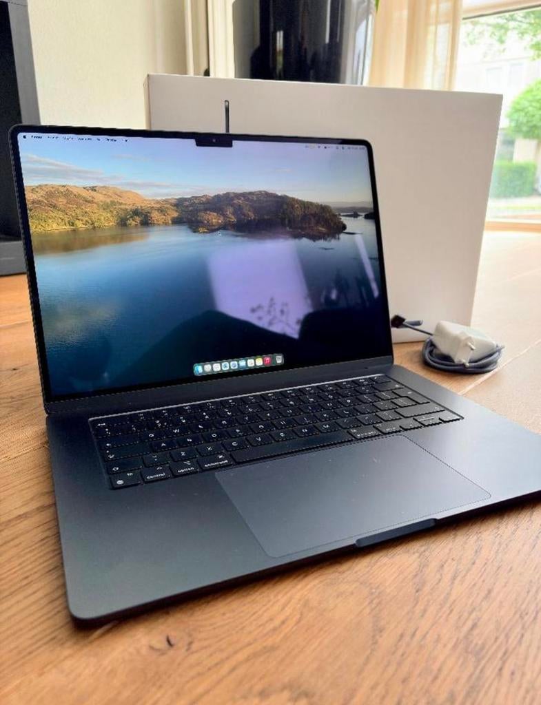 Apple MacBook Air M3 15Inch 8GB 256GB Midnight Azerty, 256 GB, 8 GB, Comme neuf, Azerty