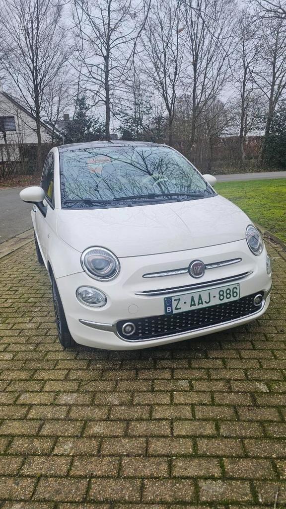 Fiat 500 Lounge (bj 2016), Auto's, 4 zetels, Stof, Gebruikt, Wit