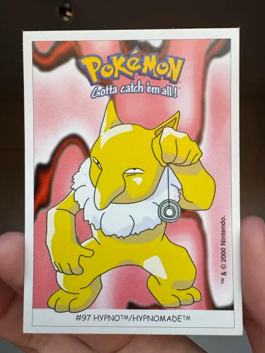 Hypno Dunkin Boomer nintendo 2000 Pokémon sticker, Enlèvement ou Envoi, Comme neuf, Cartes en vrac