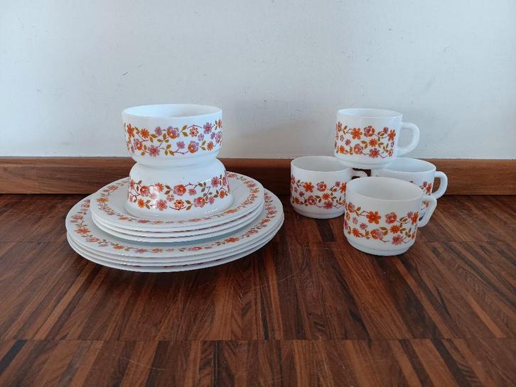 Vintage Arcopal Scania serviesdelen, Verzamelen, Retro, Huis en Inrichting, Ophalen of Verzenden