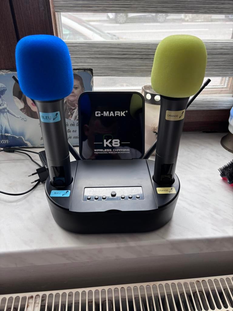 Micro sans fil rechargeable, Musique & Instruments, Microphones, Enlèvement, Comme neuf, Micro chant, Sans fil