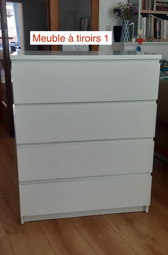 commode malm 4 tiroirs, 3 ou 4 tiroirs, 25 à 50 cm, Moins de 100 cm, Enlèvement