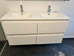 Wastafel met 2 lavabo’s, Ophalen, Nieuw, 25 tot 50 cm, 100 tot 150 cm