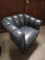 Leder 1 zit zetel donker blauw, Ophalen