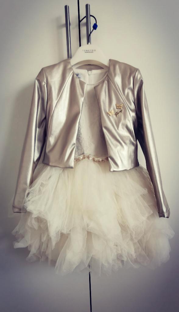 Communiekleren meisje, Kinderen en Baby's, Kinderkleding | Maat 128, Zo goed als nieuw, Meisje, Setje, Ophalen