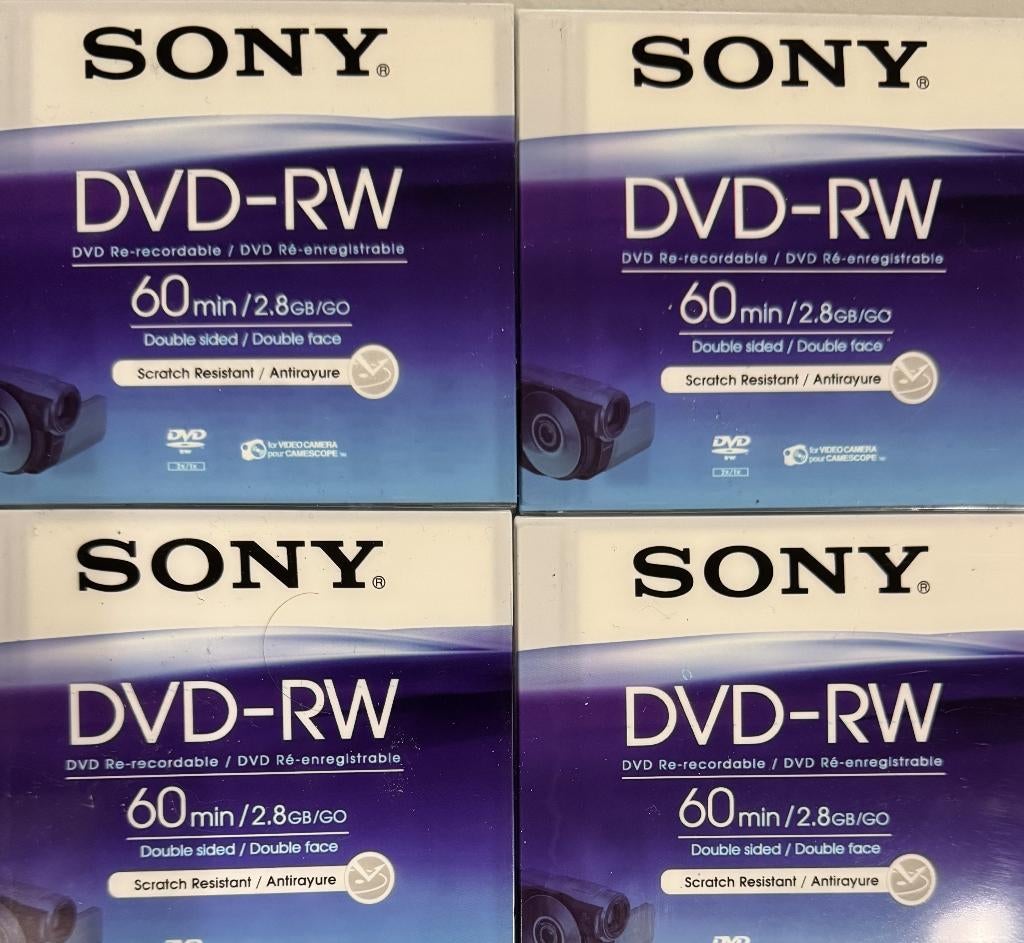 Sony DVD‑RW 60min 2.8GB – nieuw & verzegeld – 40 stuks, Nieuw, Ophalen of Verzenden, Dvd, Sony