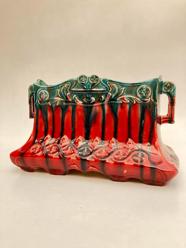 Faiëncerie Thulin jardinière 2167 Art Nouveau (1920-1930), Antiek en Kunst, Antiek | Keramiek en Aardewerk, Ophalen of Verzenden