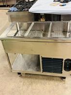 RVS Koelwerkbank met 3 GN-Bakken – Zeer Goede Staat, Enlèvement ou Envoi