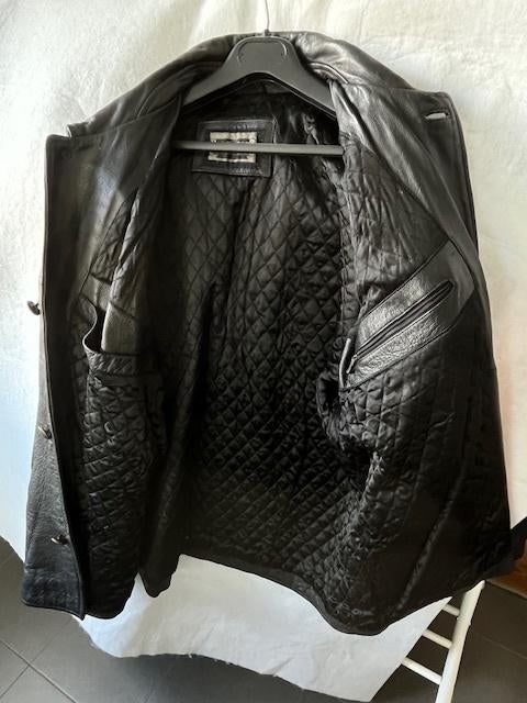 HEREN LEDERENVEST Milestone, Ophalen, Gedragen, Maat 52/54 (L), Zwart