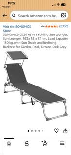 2X SONGMICS GCB19GYV1 ligstoelen, Enlèvement, Neuf