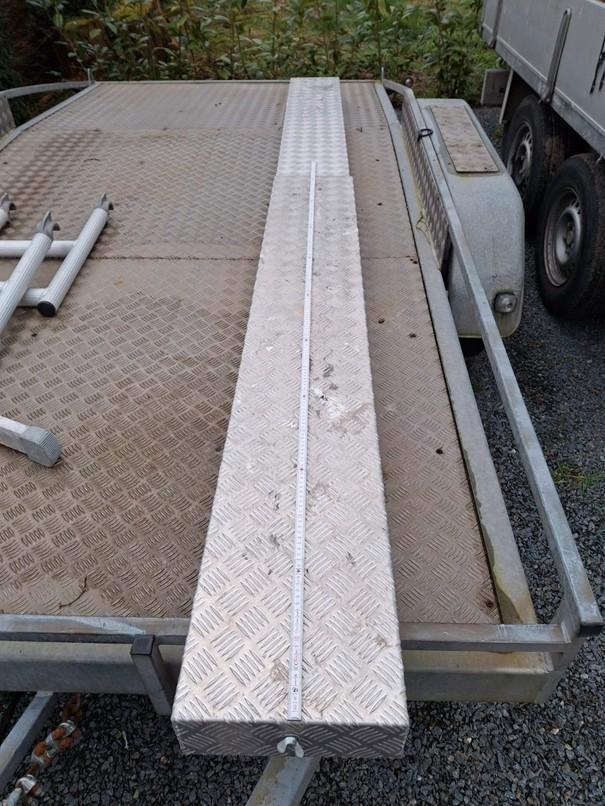 passerelle télescopique en aluminium, Bricolage & Construction, Échelles & Escaliers, Comme neuf, Enlèvement