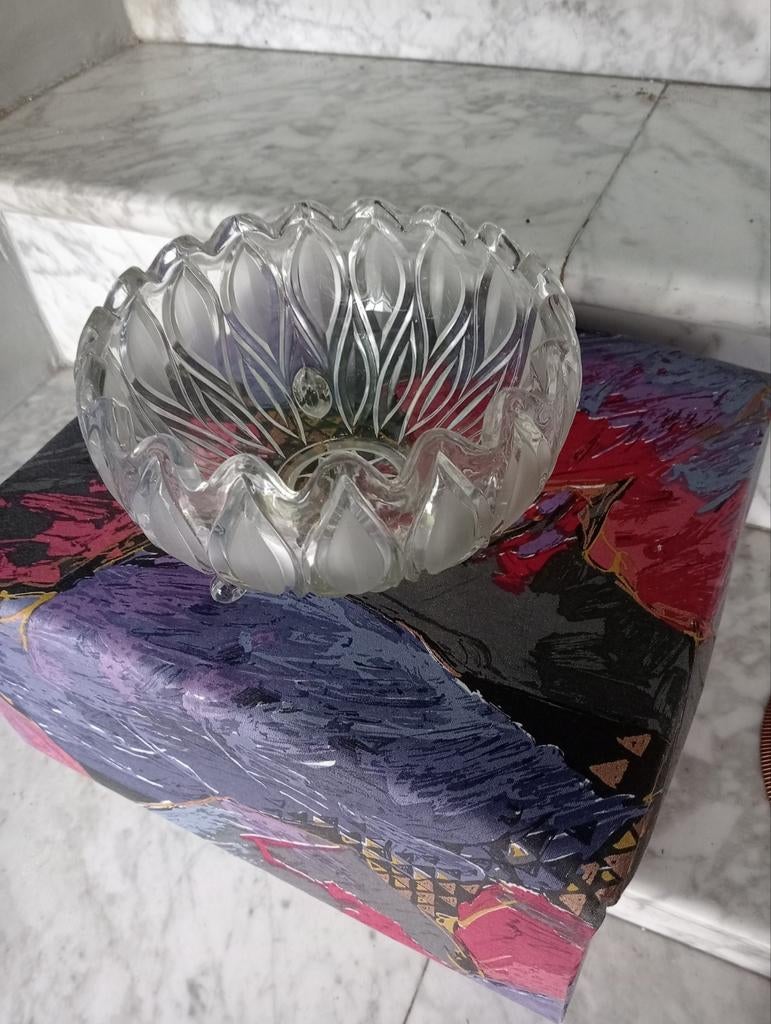 Antieke glazen schaal, Huis en Inrichting, Ophalen of Verzenden, Schaal