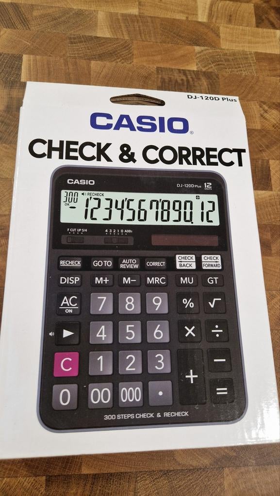 Rekenmachine CASIO check & correct
DJ-120D, Ophalen