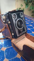 Agfa Synchro Box + leren etui, Ophalen of Verzenden, 1940 tot 1960, Fototoestel