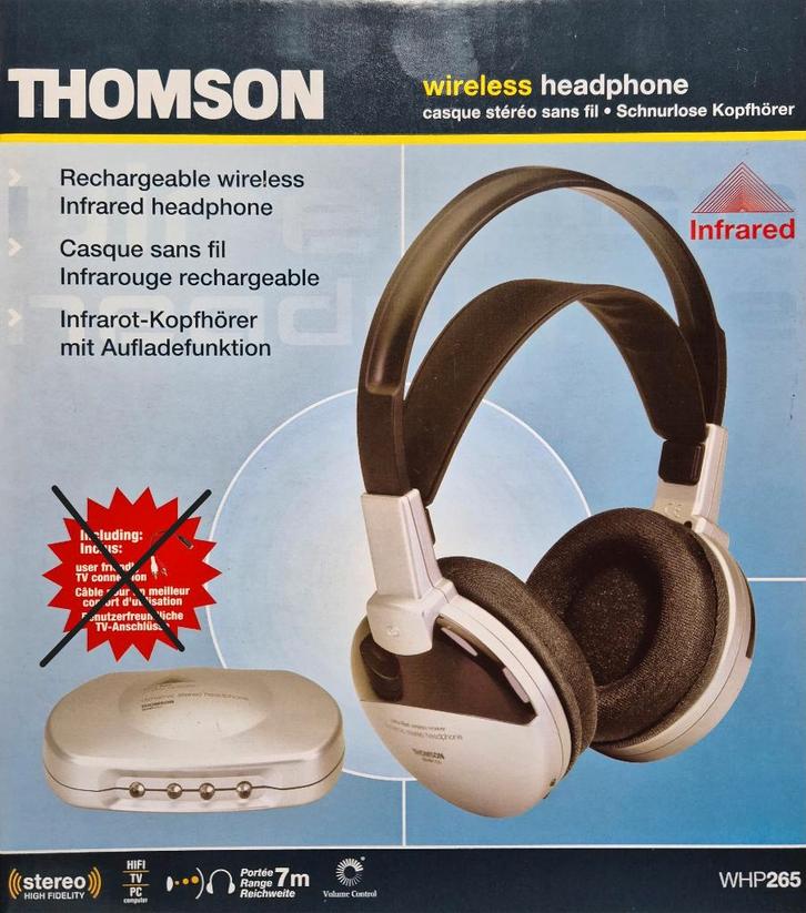 écouteurs infrarouges, TV, Hi-fi & Vidéo, Casques audio, Utilisé, Circum-aural, Sans fil, Enlèvement ou Envoi