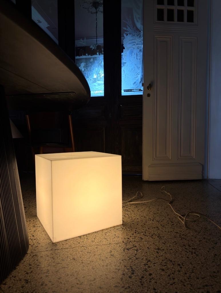 Lampe design en forme de cube — QAZQA Nura/Newgarden Cuby, Enlèvement, Comme neuf, Synthétique, Moins de 50 cm