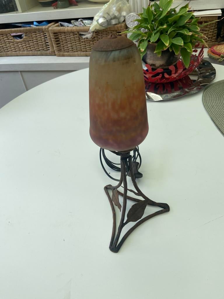 Veilleuse Muller Frères Luneville 1919, Antiquités & Art, Enlèvement