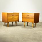 Prachtige set vintage nachtkastjes, Huis en Inrichting, Ophalen, Gebruikt