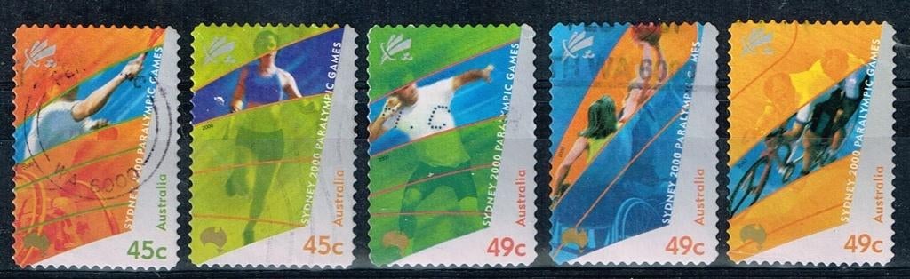 Timbres d'Australie - K 5710 - Jeux paralympiques, Timbres & Monnaies, Timbres | Océanie, Affranchi, Envoi