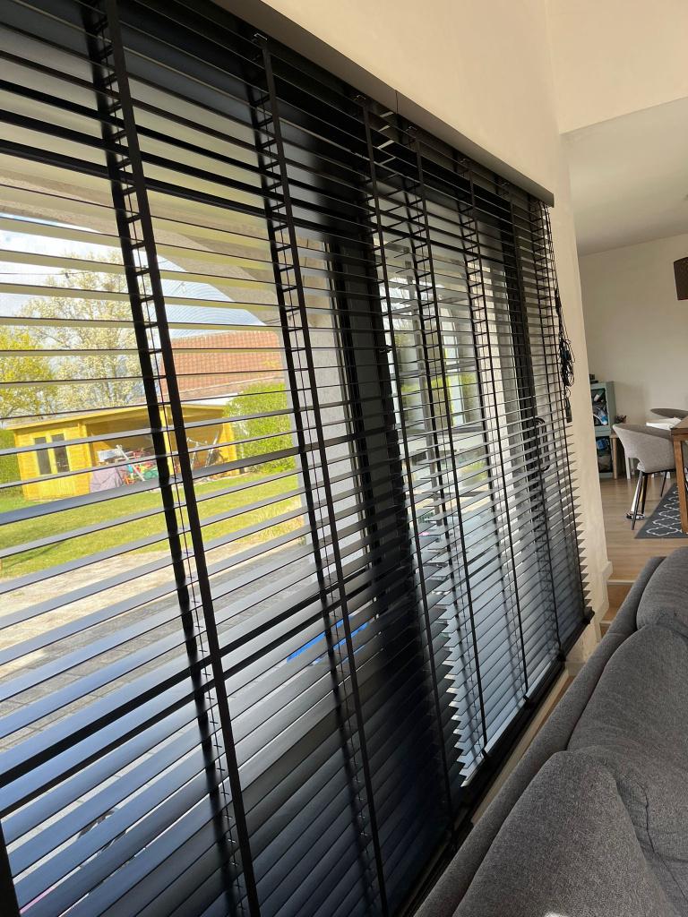 Lamellen - 2 sets van 160cm breed, Ophalen, Gebruikt, Zwart