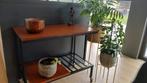 Vintage bijzettafel/trolley/ vinyltafel., Huis en Inrichting, Ophalen