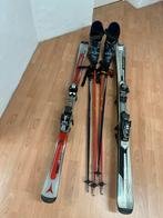 2 paar carving’s ski’s met stokken en Technics skibotten, Ophalen, Ski, Stokken