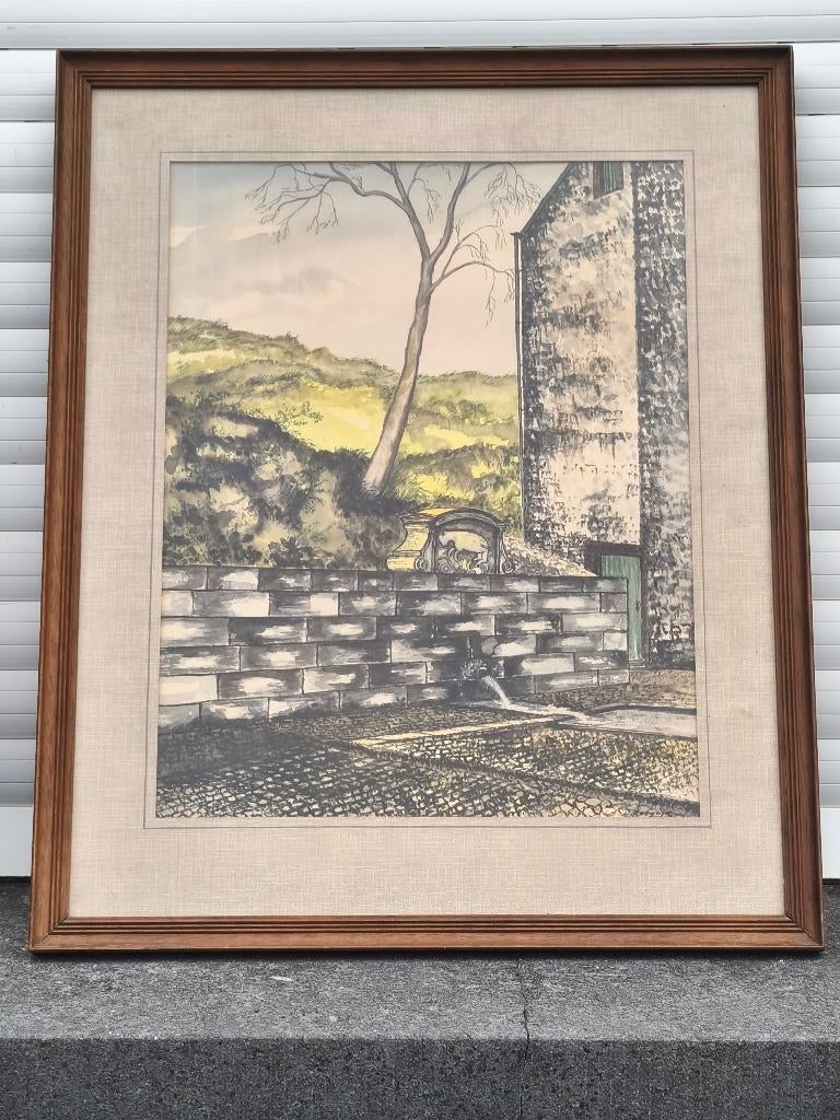 aquarelle signe, Antiquités & Art, Enlèvement ou Envoi