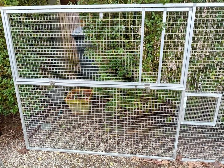 Voliere panelen, Dieren en Toebehoren, Vogels | Hokken en Kooien, Gebruikt, Volière, Aluminium, Ophalen
