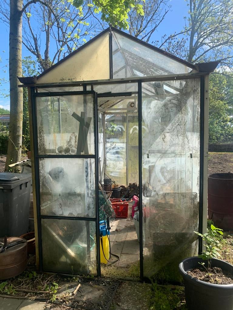 Serre ophalen bij terneuzen, Tuin en Terras, Kassen, Gebruikt, Kweekkas, Staal, Glas, Ophalen