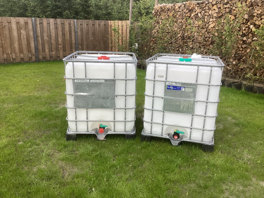 IBC ton zogoed als nieuw, Tuin en Terras, Regentonnen, Ophalen, Kunststof, Met kraantje, 150 liter of meer