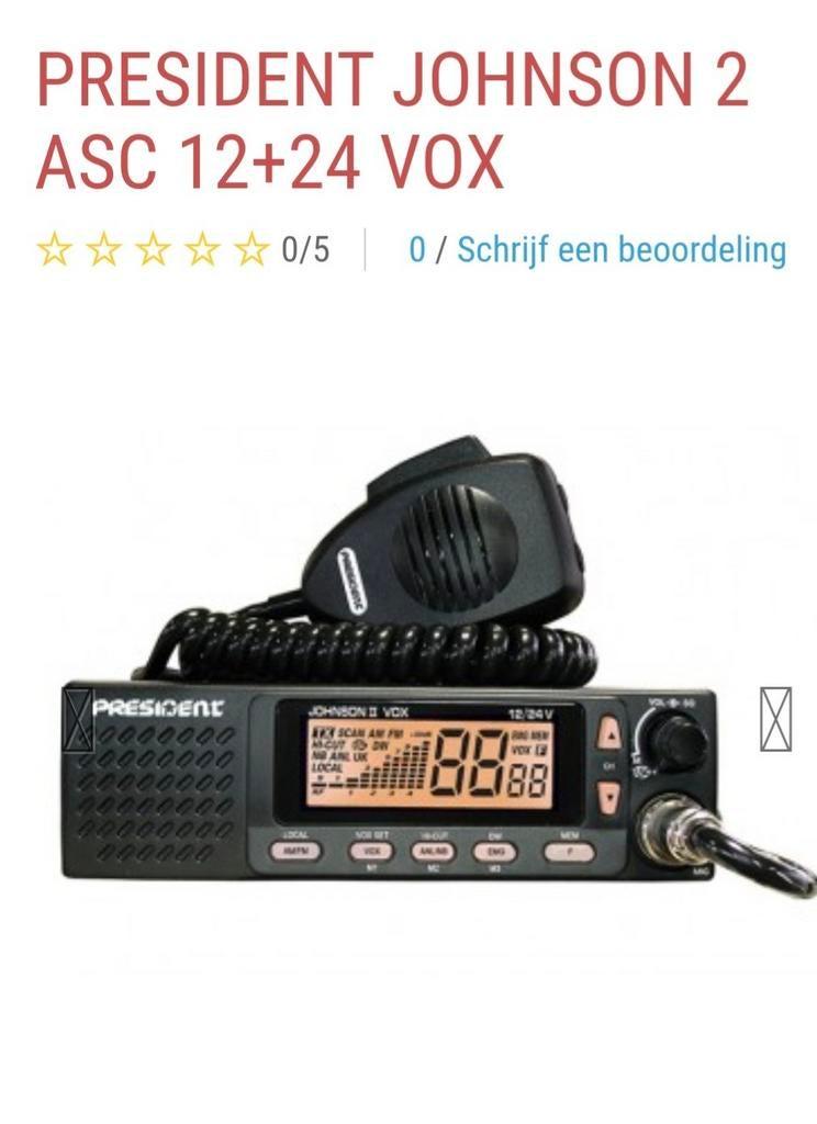 CB radio president johnson 2, Telecommunicatie, Ophalen