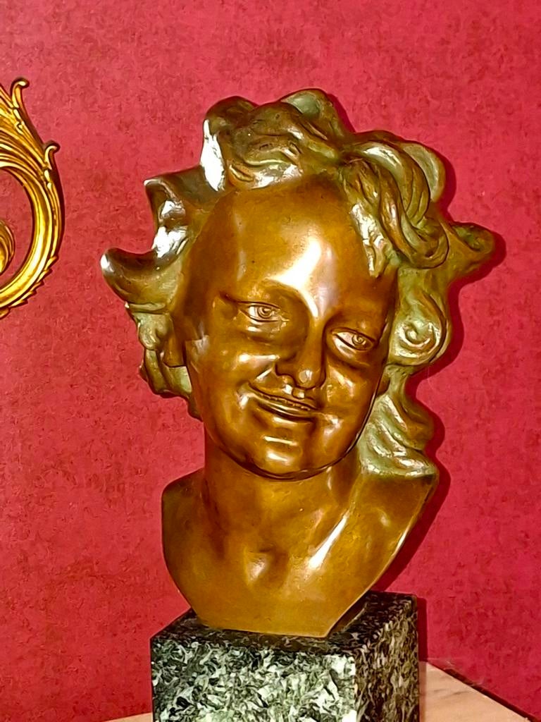 BRONZE ANTIQUE SIGNÉ, Antiquités & Art, Enlèvement ou Envoi, Bronze