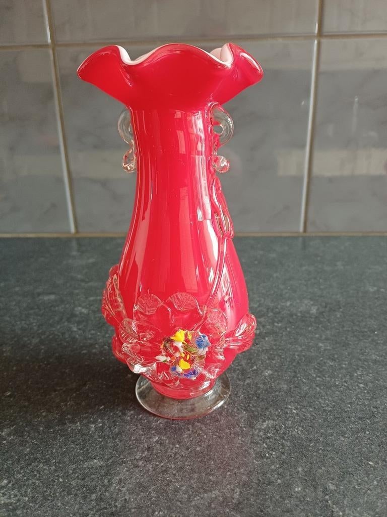 Murano  vaasje H30 cm in prima staat, Antiek en Kunst, Ophalen