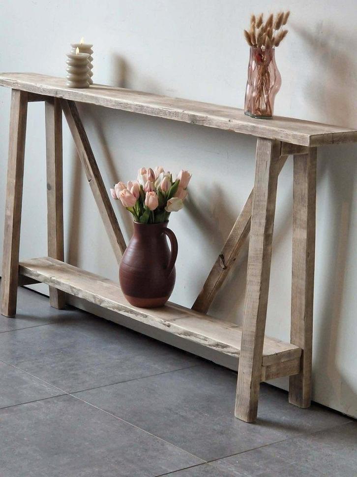 Hal/muurtafel Provence Handgemaakt, Maison & Meubles, Pièces pour table, Neuf, Enlèvement