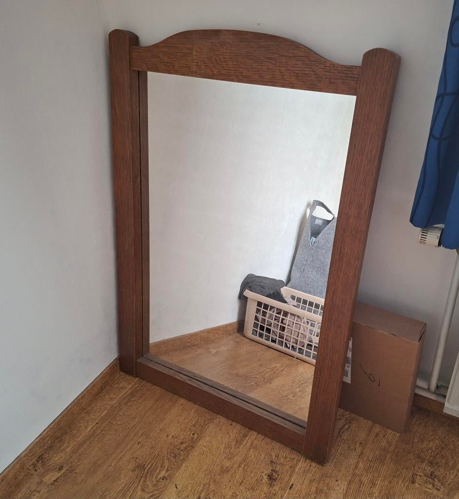 Ancien grand Miroir cadre en Bois
