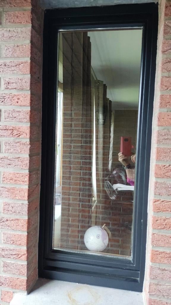 Châssis bois, Double vitrage, Fenêtre de façade ou Vitre, Enlèvement, Utilisé