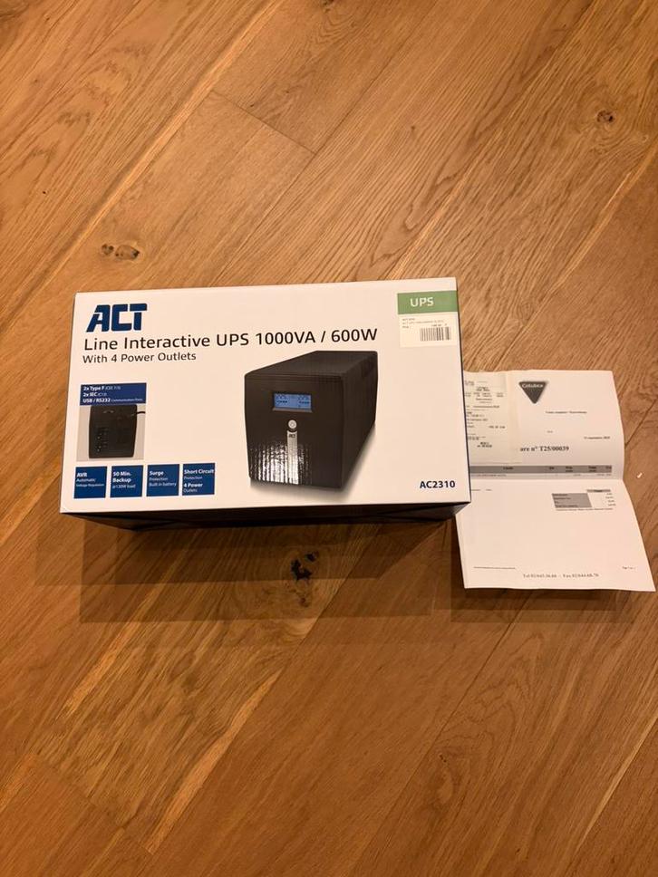 UPS 1000 VA / 600 watts Line Interactive, Informatique & Logiciels, Alimentations de secours (UPS), Comme neuf, Enlèvement