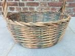 Grote veelkleurige rieten mand., Huis en Inrichting, Ophalen, Riet, Mand