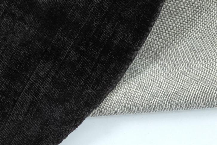 Tapijt Laagpollig Rond Handgemaakt Zwart - diam. 150 cm, Maison & Meubles, Ameublement | Tapis & Moquettes, Neuf, 100 à 150 cm