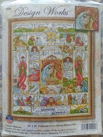 Borduurpakket Nativity Story van Design Works beschikbaar voor biedingen