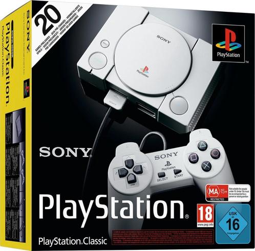 Playstation Classic 25th Anniversary (2018), Games en Spelcomputers, Spelcomputers | Sony PlayStation 1, Nieuw, Met 2 controllers