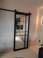 Staallook schuifdeur in elke maat, inclusief railsysteem, Ophalen of Verzenden, Schuifdeur, Nieuw, Glas