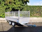 Dubbelasser 750kg keuringsvrij met loofrekken, Ophalen, Zo goed als nieuw