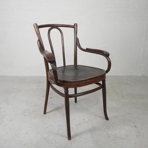 Beuken fauteuil met armleuningen in Thonet stijl, jaren 20, Antiek en Kunst, Antiek | Meubels | Stoelen en Sofa's, Verzenden