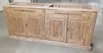 Prachtige nieuwe buffetkast in massief hout, Huis en Inrichting, Kasten | Buffetkasten, Ophalen, Met deur(en), 200 cm of meer
