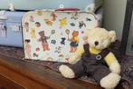 Antiek valiesje met nieuw beertje, Ophalen of Verzenden, Gebruikt, Overige typen