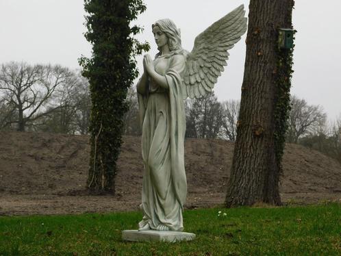 Grote biddende Engel - hand beschilderd - polystone, Tuin en Terras, Tuinbeelden, Nieuw, Ophalen of Verzenden
