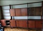 Danish 1960s FREESTANDING Wall Unit Vintage, Huis en Inrichting, Ophalen of Verzenden, Gebruikt