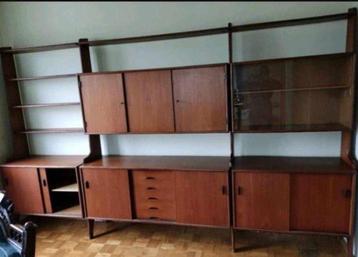 Danish 1960s FREESTANDING Wall Unit Vintage beschikbaar voor biedingen