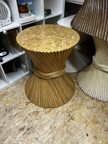 4X rieten bamboetafel McGuire vintage rotan design tafel 70s beschikbaar voor biedingen